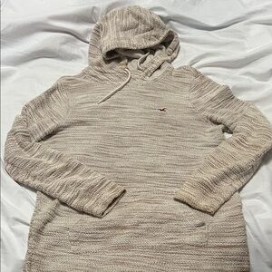 Hollister Beige Knit Hoodie